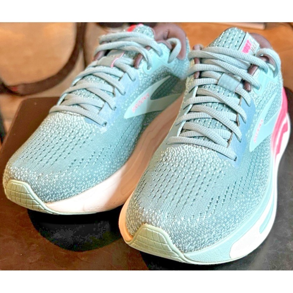 Brooks Ghost Max 2  Teal/Pink Women's Size 7 Athletic Running Shoes  1204201B475 - Picture 5 of 10